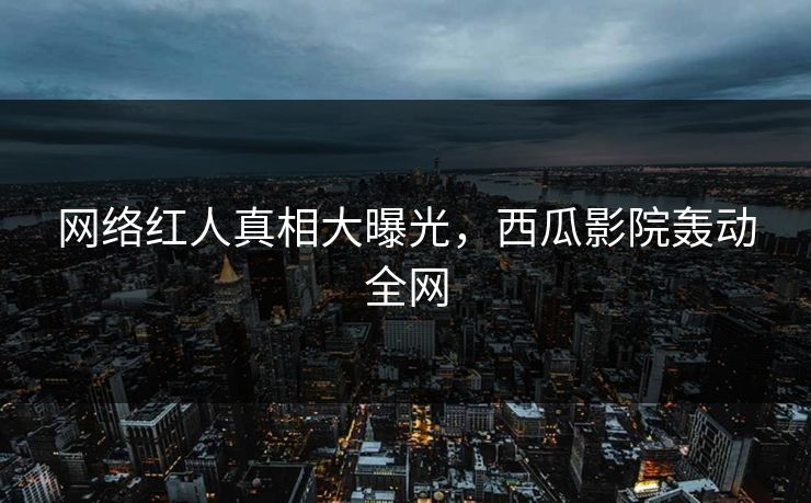 网络红人真相大曝光，西瓜影院轰动全网