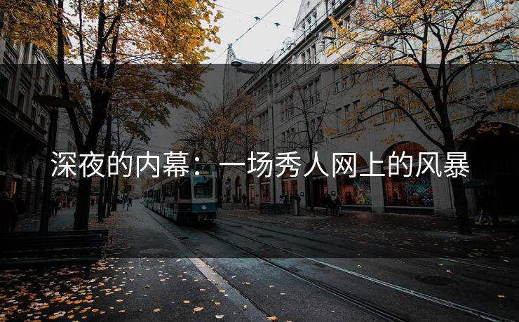 深夜的内幕：一场秀人网上的风暴