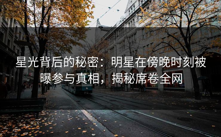 星光背后的秘密：明星在傍晚时刻被曝参与真相，揭秘席卷全网